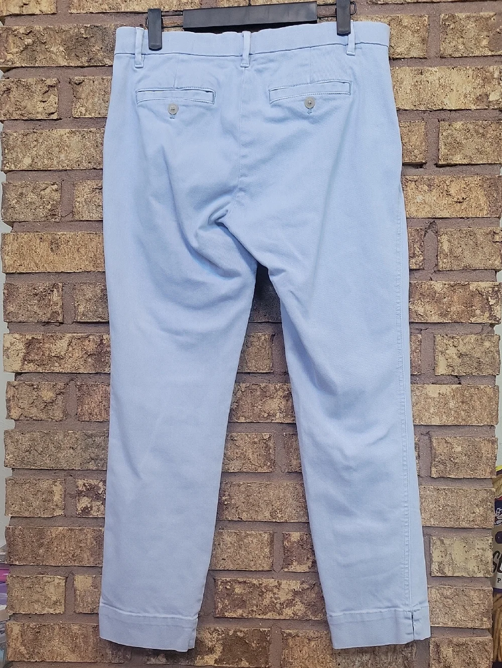 GAP Slim Crop Pants Cerulean Blue Cotton Stretch Size 02